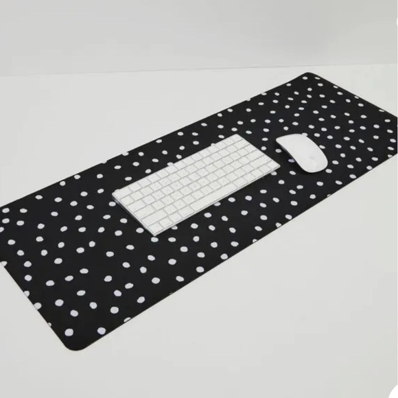 soar Other - Soar Desk Pad black with white polka dots